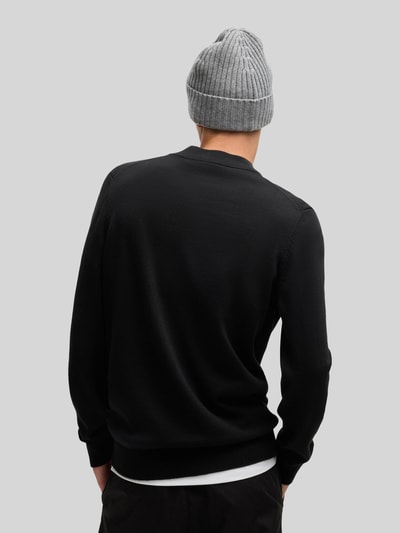 HUGO Regular Fit Strickjacke aus reiner Baumwolle Modell 'SAN JAQUE-C' Black 5