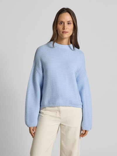 JAKE*S STUDIO WOMAN Strickpullover mit gerippten Abschlüssen Hellblau 4