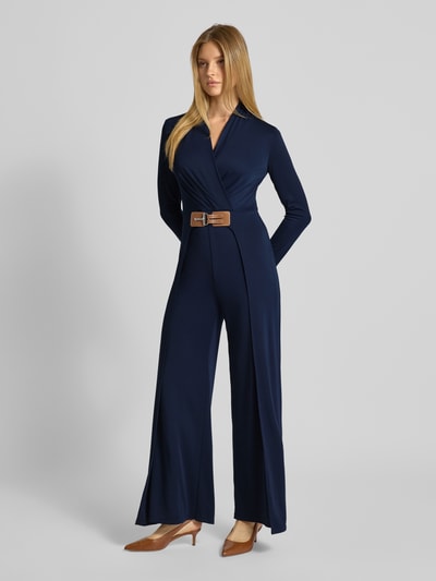 Lauren Ralph Lauren Jumpsuit mit V-Ausschnitt Modell 'FILRAY' Marine 1