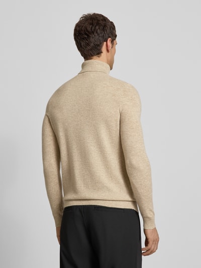 Christian Berg Men Strickpullover aus reinem Kaschmir Camel Melange 5