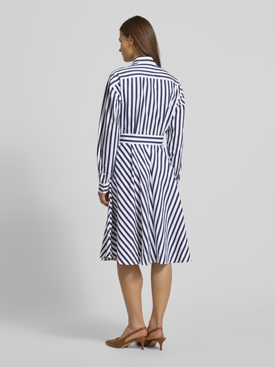 Polo Ralph Lauren Tailliertes Blusenkleid aus reiner Baumwolle Marine 5