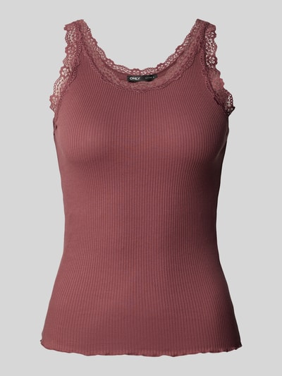 Only Tanktop in Ripp-Optik Mauve 2