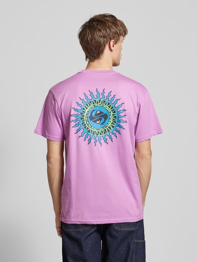 Quiksilver T-Shirt mit Label-Print Rosa 5