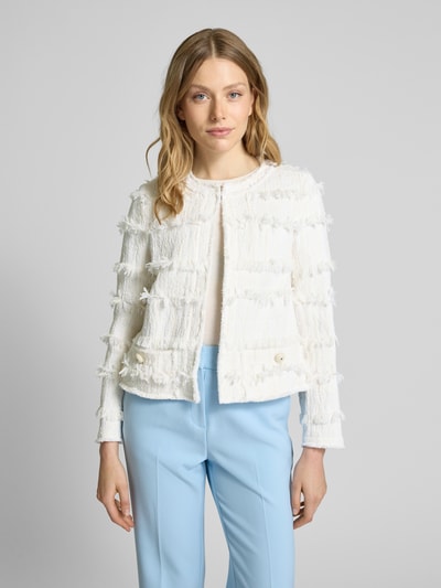 Luisa Cerano Blazer mit Strukturmuster Offwhite 4