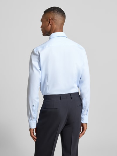SEIDENSTICKER Slim fit zakelijk overhemd van katoen met kentkraag Bleu - 5