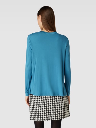 Milano Italy Blouse met druppelvormige hals Blauw - 5