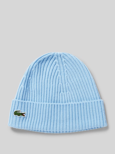 Lacoste Beanie in Strick-Optik Hellblau 1