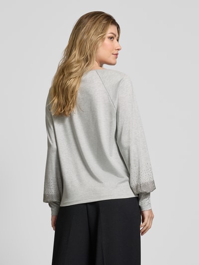 monari Longsleeve mit Ziersteinbesatz Silber 5