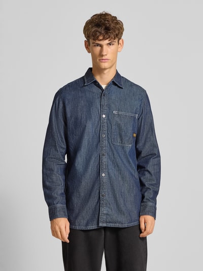 G-Star Raw Freizeithemd mit Knopfleiste Jeansblau 4