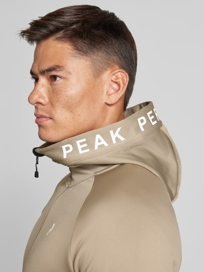 PEAK PERFORMANCE Sweatjacke mit Label-Print Modell 'Rider' Beige 3