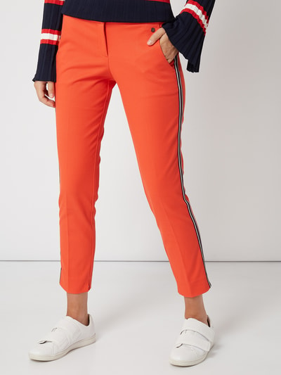 Tom Tailor Spodnie typu track pants w kant  Czerwony 3