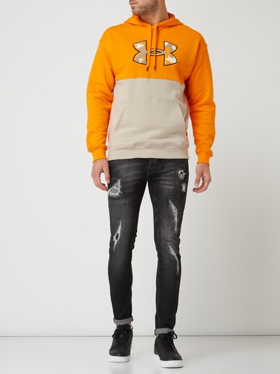 Under Armour Hoodie met logo-flockprint  Oranje - 1