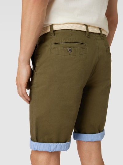 MCNEAL Spodnie chinosy z wpuszczanymi kieszeniami w stylu francuskim Oliwkowy 3
