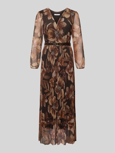 ZABAIONE Maxikleid mit Gürtel Modell 'La44uriaa' Hellbraun Melange 2