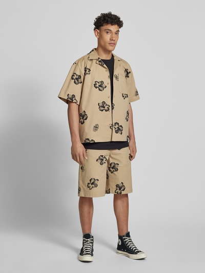 Hugo Blue Baggy fit bermuda met steekzakken, model 'Damo' Beige - 1
