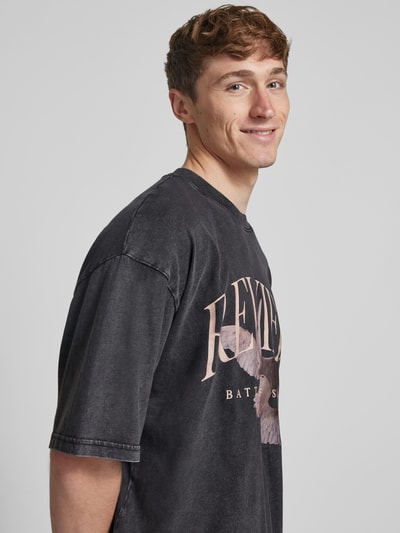 REVIEW T-Shirt mit Label-Print Black 3