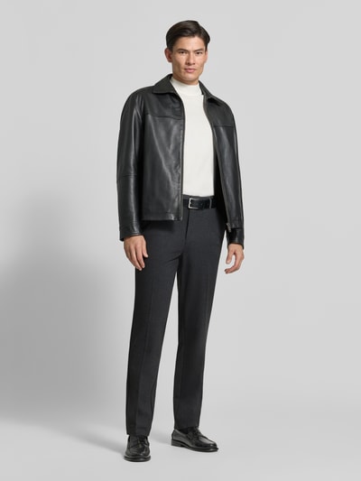 Lindbergh Straight Fit Stoffhose mit Viskose-Anteil Anthrazit Melange 1