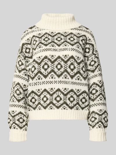 Only Regular fit coltrui met all-over motief, model 'CARIN' Ecru - 2