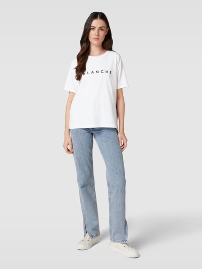 Blanche T-shirt z okrągłym dekoltem model ‘MAIN’ Biały 1