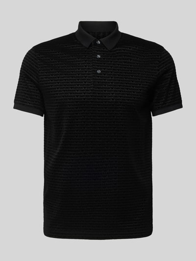 Emporio Armani Regular fit poloshirt met labelprint Zwart - 2