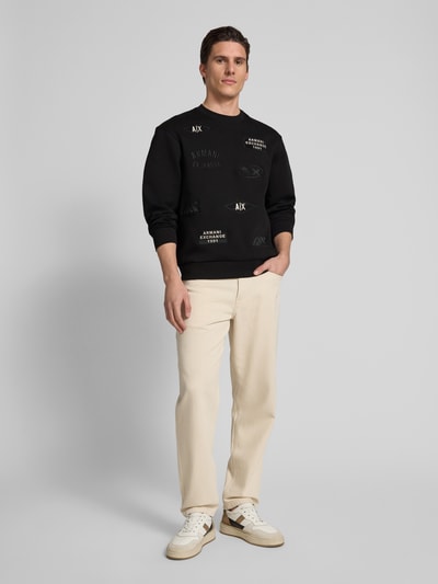 ARMANI EXCHANGE Sweatshirt met labelpatches Zwart - 1