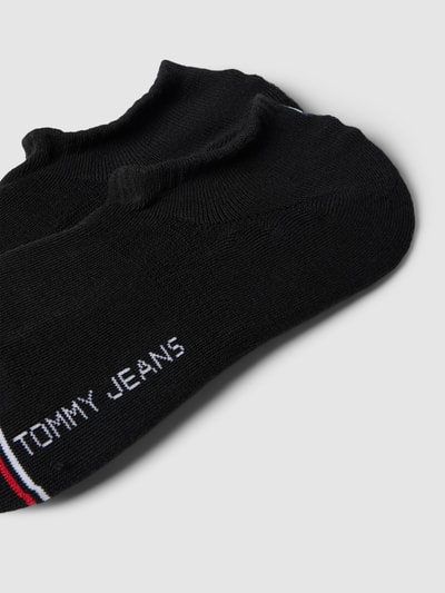 Tommy Hilfiger Skarpetki stopki z paskami w kontrastowym kolorze w zestawie 2 szt. Czarny 2