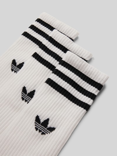adidas Originals Skarpety z wyhaftowanym logo w zestawie 3 szt. model ‘Crew’ Biały 2