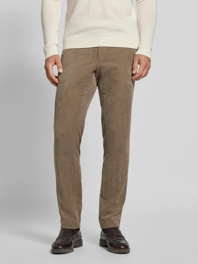 Carl Gross Cordhose mit französischen Eingrifftaschen Hellgrau 4