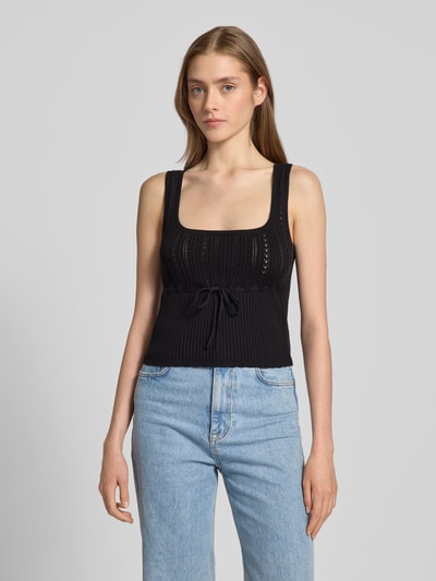 Review Tanktop mit Square-Neck-Ausschnitt Black 4