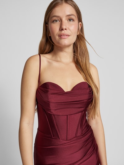 Mascara Abendkleid mit Raffungen Rot 3