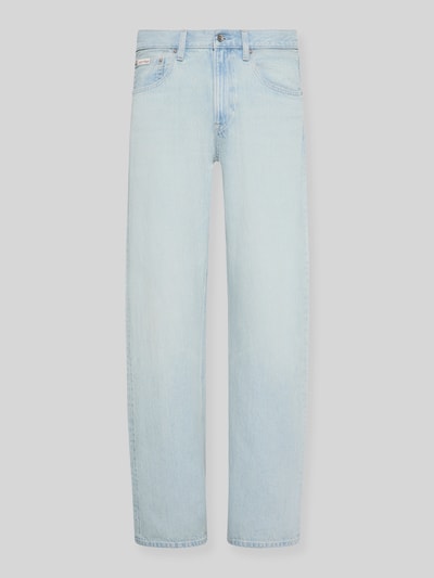 Calvin Klein Jeans straight fit jeans van puur katoen in 5-pocket-design Lichtblauw - 2