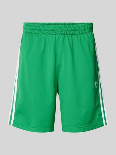 Adidas originals 3 stripe shorts green best sale