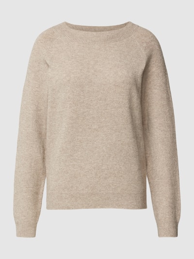 Only Cropped Strickpullover mit Strukturmuster Modell 'MALAVI' Sand Melange 2