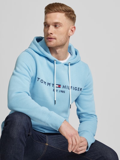 Tommy Hilfiger Bluza z kapturem z nadrukiem z logo Jasnoniebieski 3