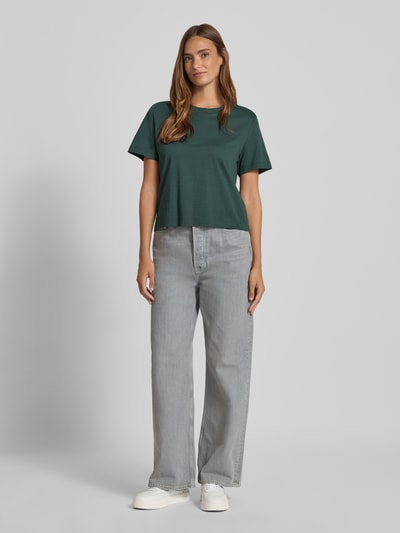 s.Oliver RED LABEL Regular fit T-shirt van puur katoen Donkergroen - 1