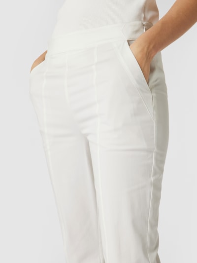 Marc Cain Stoffen broek met siernaden Offwhite - 3