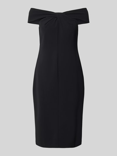 Lauren Ralph Lauren Knielanges Cocktailkleid mit Knoten-Detail Modell 'TAKOTA' Black 2
