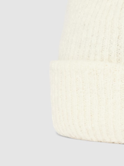 Esprit Czapka beanie z detalem z logo Złamany biały 2