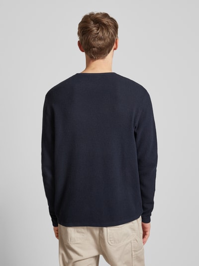 Jack & Jones Strickpullover mit gerippten Abschlüssen Modell 'GEORGE' Marine 5