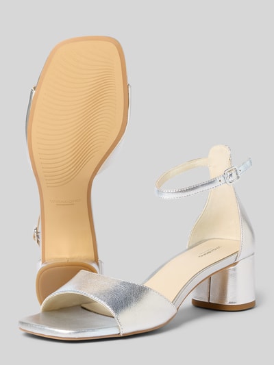 Vagabond Ledersandalette mit Blockabsatz Modell 'Piper' Silber 4