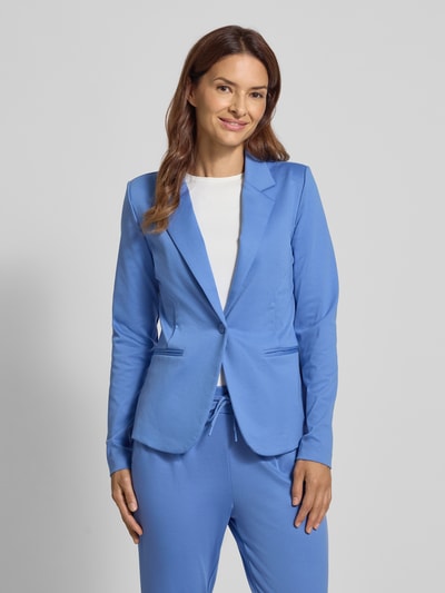 ICHI Żakiet z kołnierzem z połami i kieszeniami z wypustką model ‘KATE’ Szaroniebieski 4