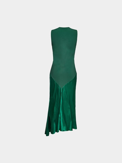 Haider Ackermann Ärmelloses Maxikleid aus Crêpe Grün 2