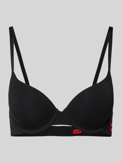 HUGO Beha van modalmix, model 'SIGNATUTE TSHIRTBRA' Zwart - 1