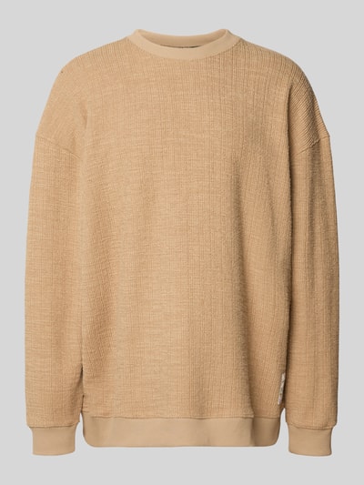 Scotch & Soda Oversized Sweatshirt mit Logo-Patch Camel 2
