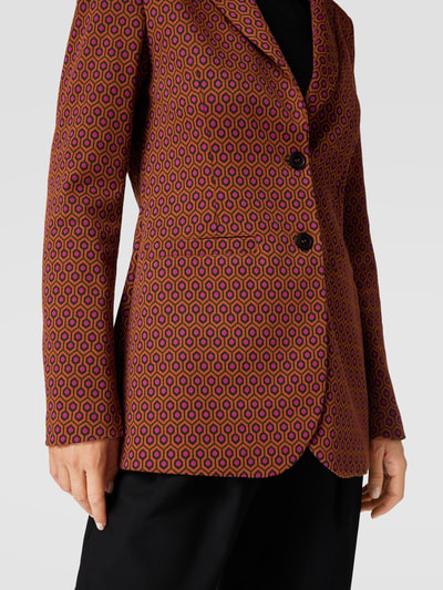 More & More Blazer met all-over motief Cognac - 3