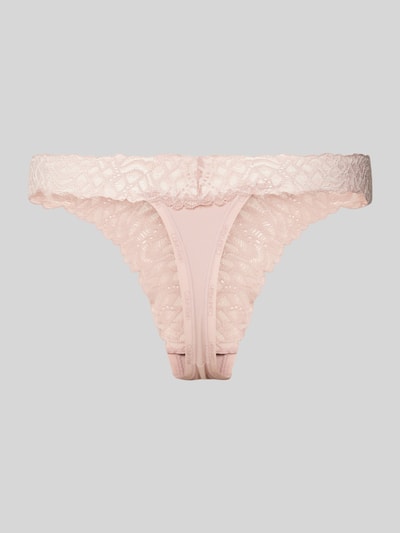 Calvin Klein Underwear String met kant, model 'THONG' Beige - 3