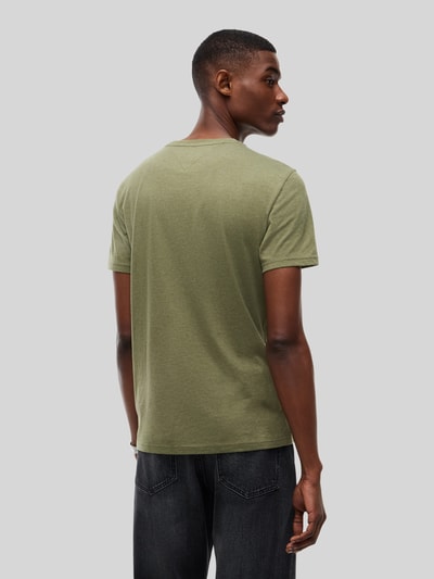 Tommy Jeans t-shirt w kroju slim fit z mieszanki bawełny Khaki 4