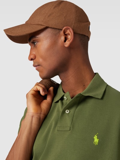 Polo Ralph Lauren Regular Fit Poloshirt mit unifarbenem Design Dunkelgruen 3