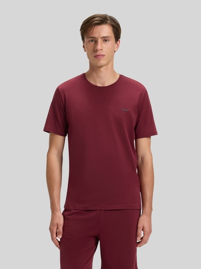 BOSS Regular Fit T-Shirt aus Baumwoll-Mix Modell 'MIX&MATCH' Dunkelrot 4