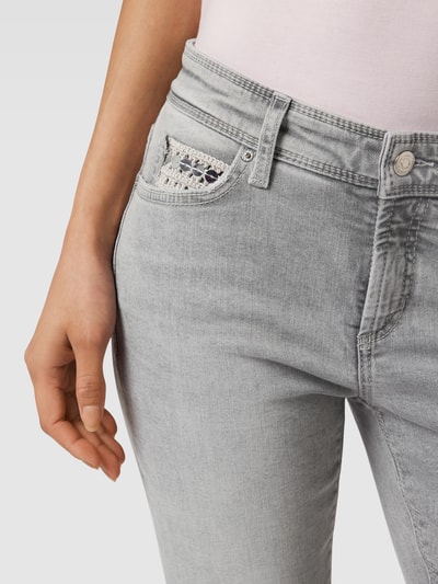 Cambio Regular fit jeans met verkorte pasvorm Lichtgrijs - 3